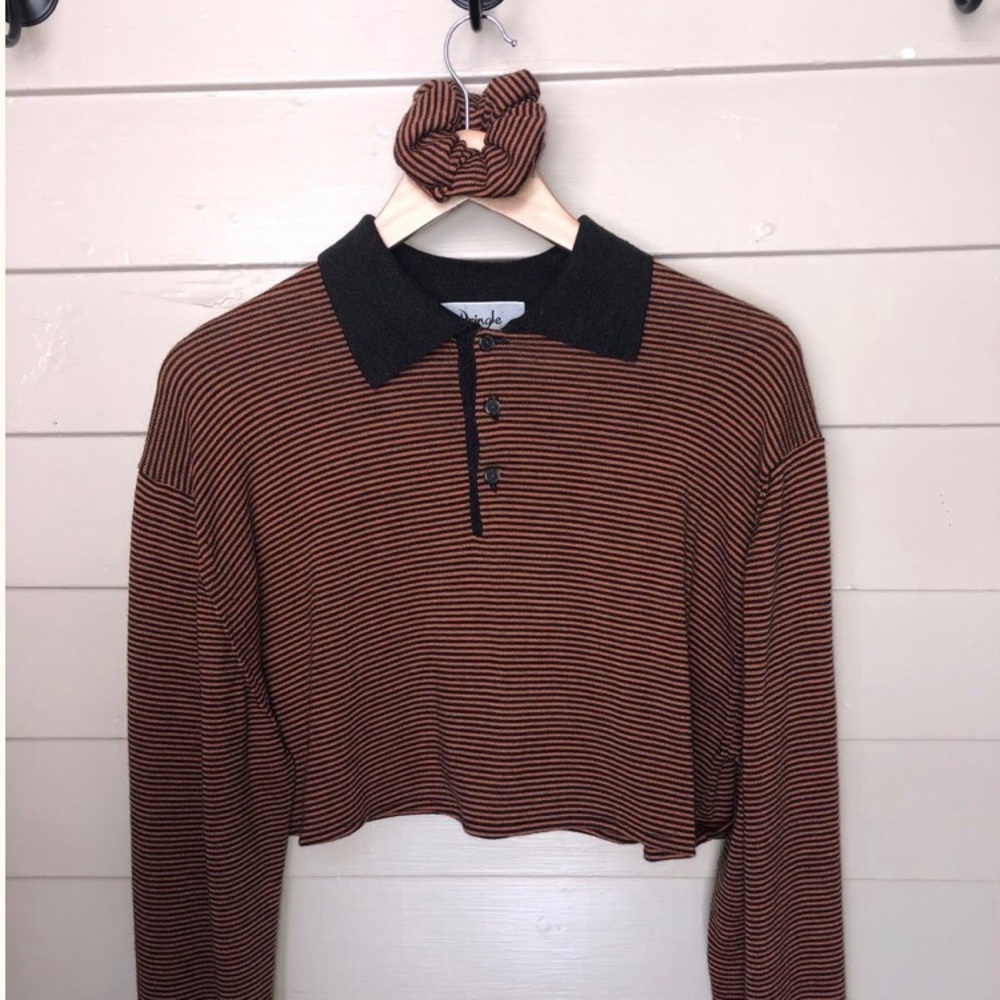 Beautiful Fall Crop Top w/ Matching Scrunchie